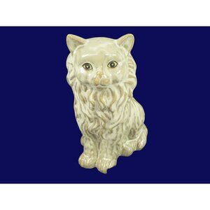 Cat Figurine Statue Home Decor Sitting Pose Unbranded Glazed Ceramic